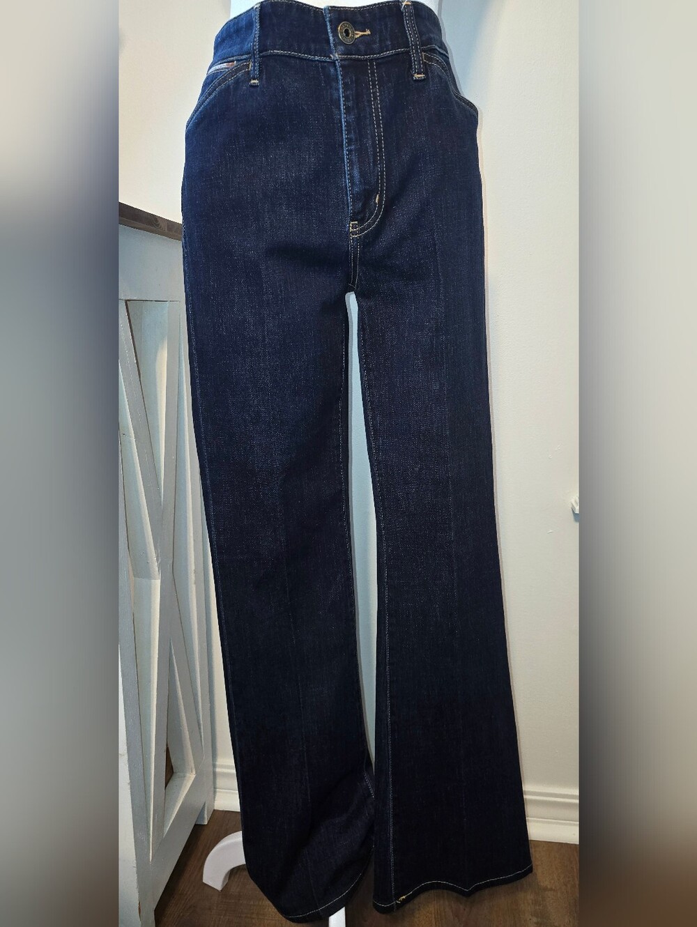 Lauren Ralph Lauren Women's Dark Blue Flared Jeans Size 6